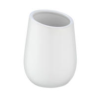 POHÁR NA ZUBNÉ KEFKY biela - biela, Basics, keramika (8/11/8cm) - Wenko