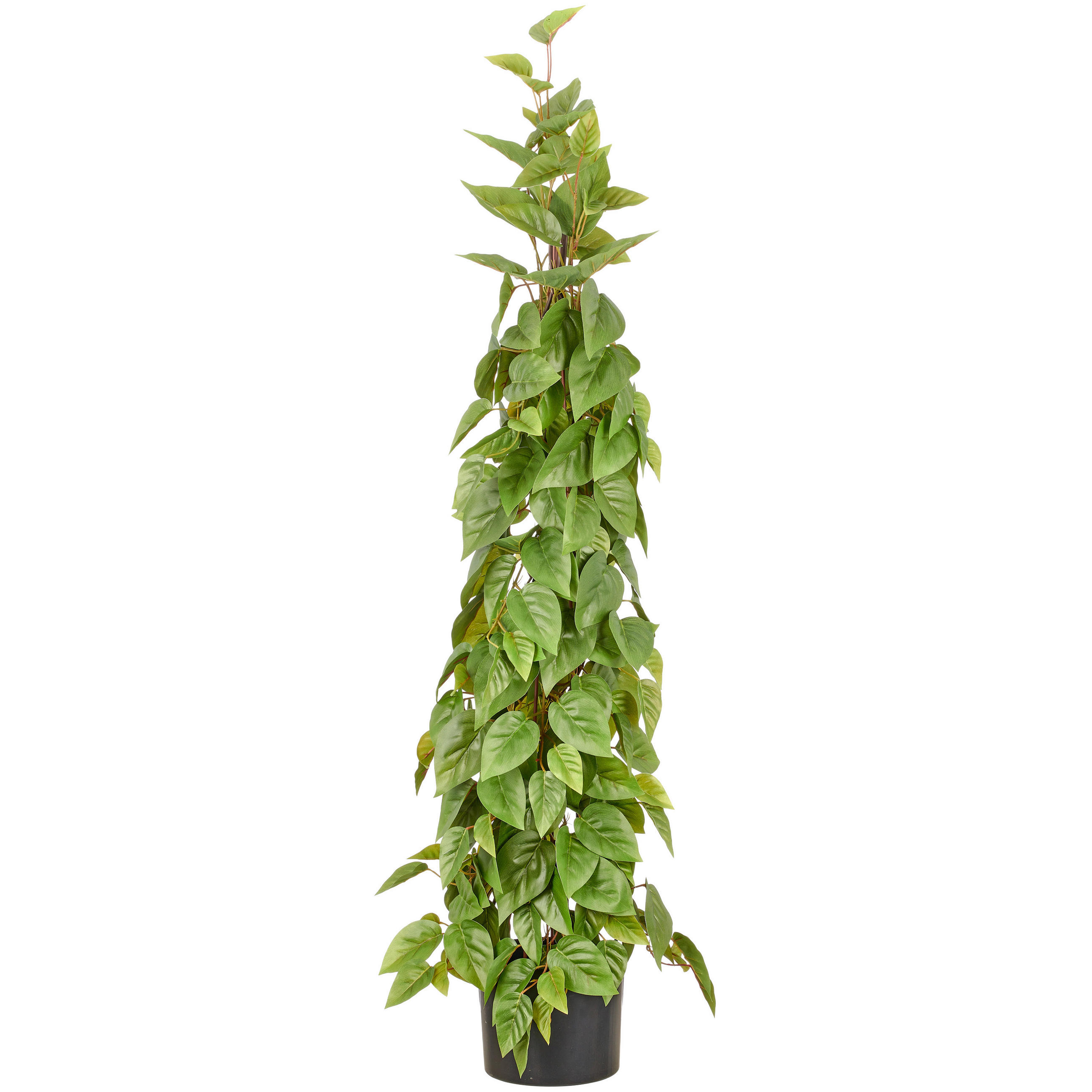 KUNSTPFLANZE Philodendron 125 cm  - Schwarz/Grün, Basics, Kunststoff (125cm)