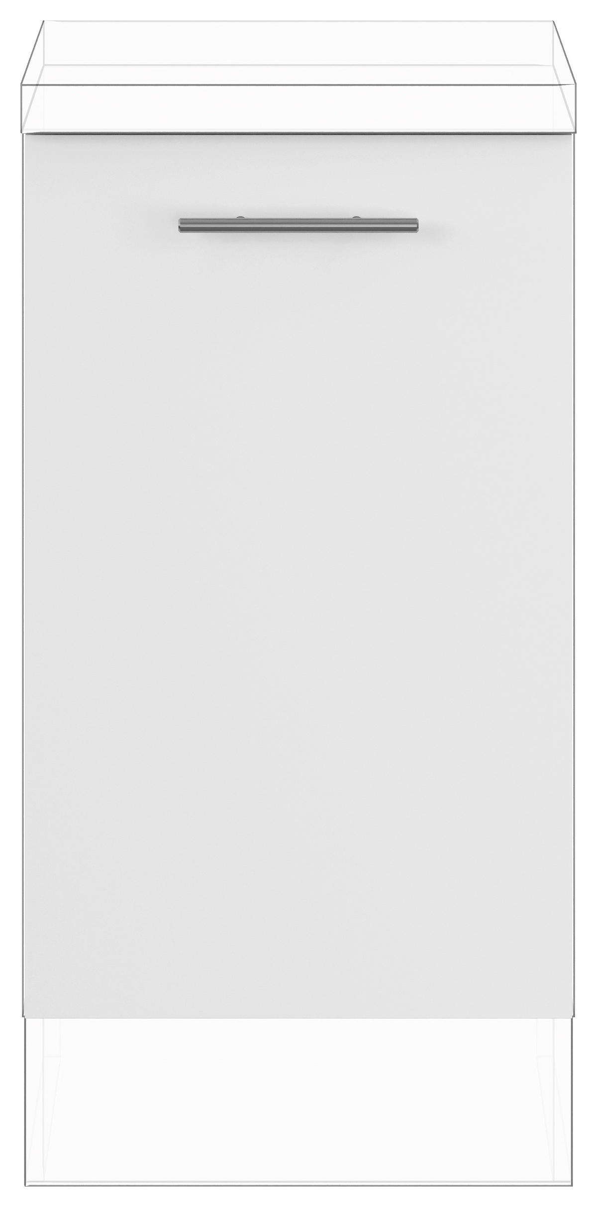 GESCHIRRSPÜLERFRONT 45/71,7/1,6 cm  in Weiß  - Edelstahlfarben/Weiß, Basics, Holzwerkstoff/Metall (45/71,7/1,6cm) - Impuls