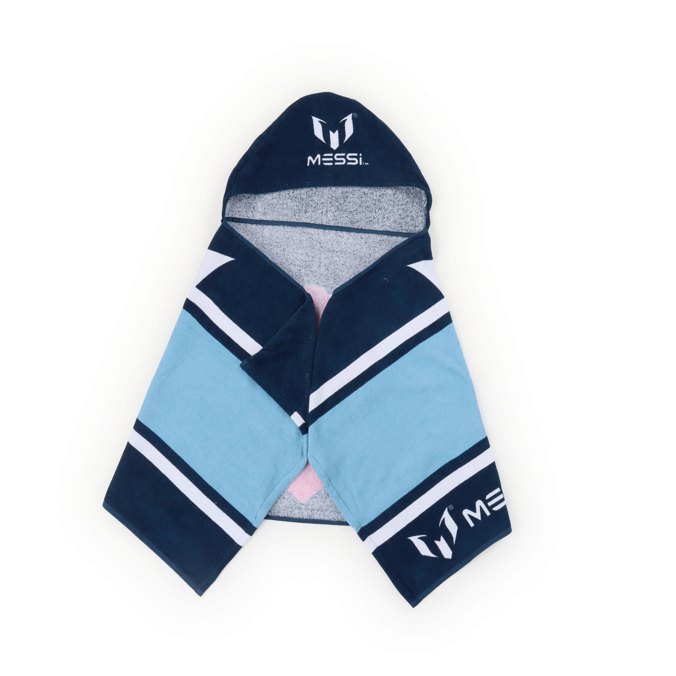 KAPUZENBADETUCH MESSI NUMBER TEN 130/56 cm  - Grau, Basics, Textil (130/56cm)