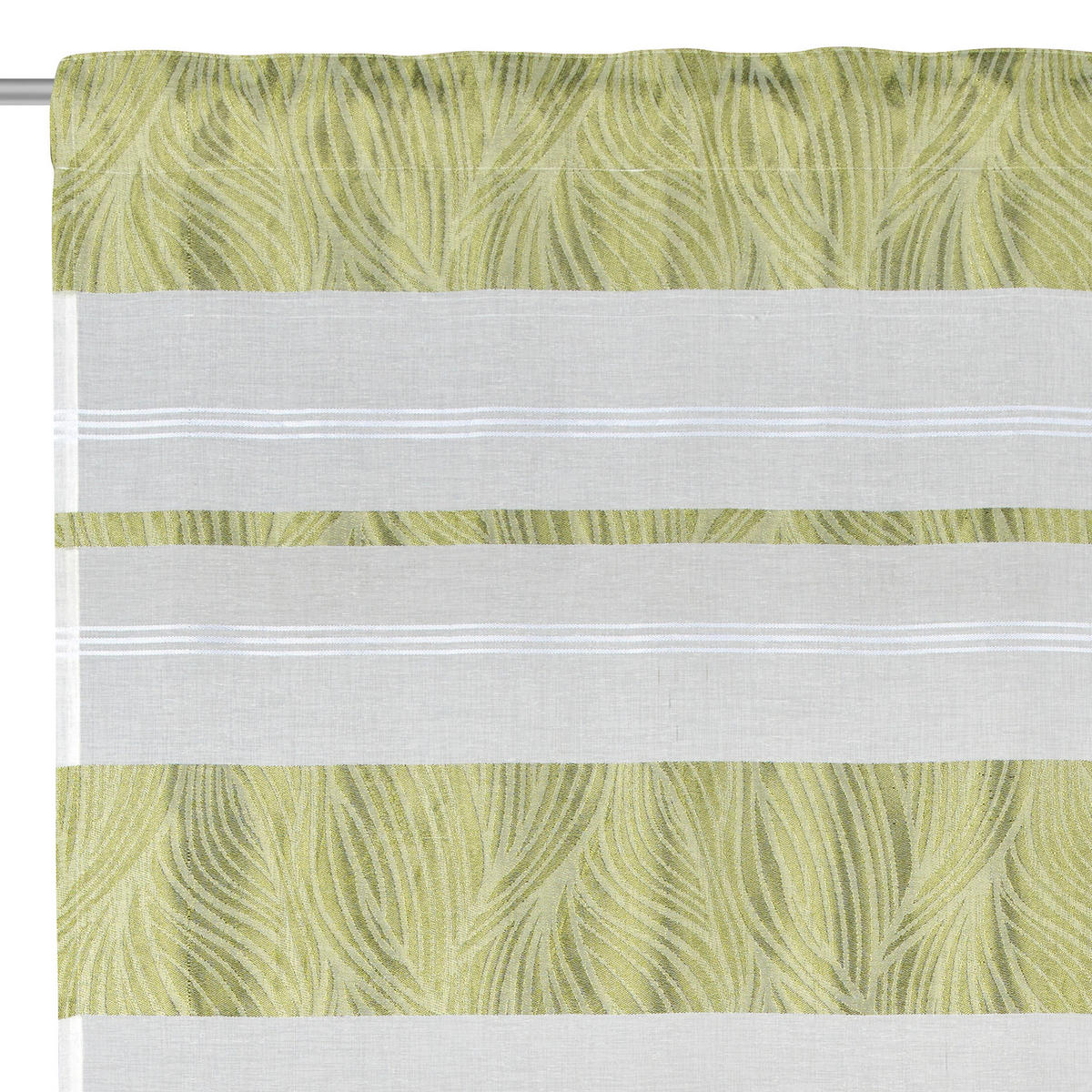 HOTOVÝ ZÁVES, priehľadné, 140/245 cm - zelená, Design, textil (140/245cm) - Esposa