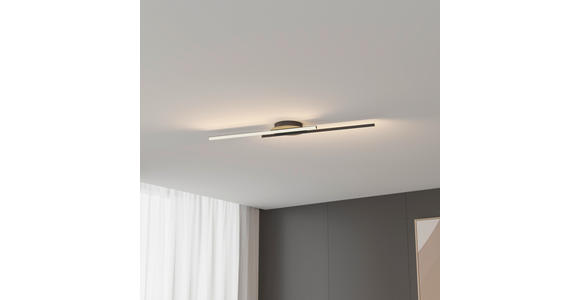 LED-DECKENLEUCHTE 96/20/5,5 cm   - Schwarz, Basics, Kunststoff/Metall (96/20/5,5cm) - Novel
