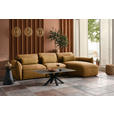 ECKSOFA  in Chenille Bronzefarben  340/190 cm  - Goldbraun/Schwarz, Design, Kunststoff/Textil (340/190cm) - Belluti