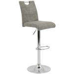 BARHOCKER in Textil Grau  - Chromfarben/Grau, KONVENTIONELL, Textil/Metall (38/97-119/50cm) - Carryhome