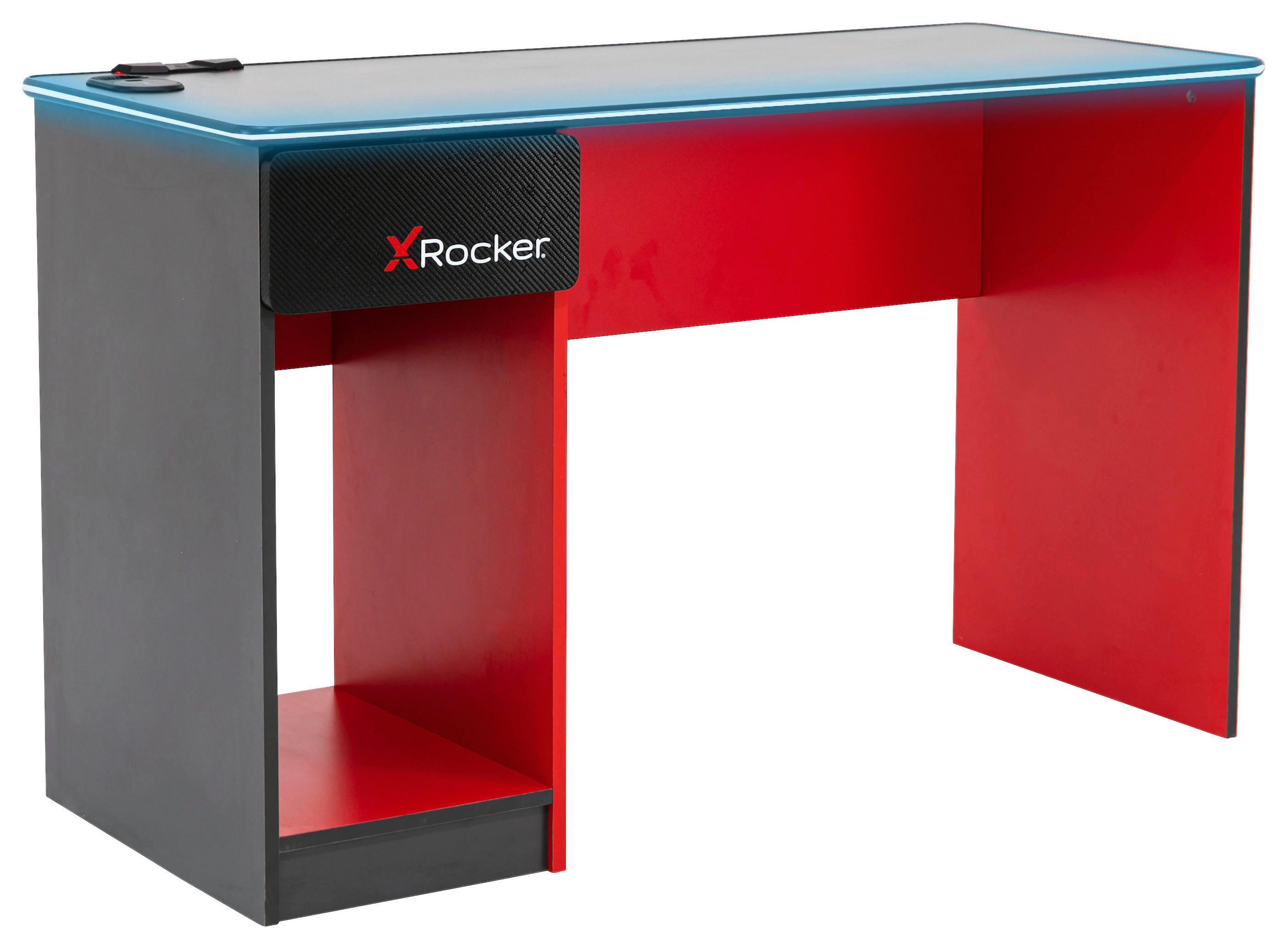 GAMINGTISCH Rot, Schwarz  - Rot/Schwarz, MODERN, Holzwerkstoff (123,5/53,3/75,5cm) - X Rocker