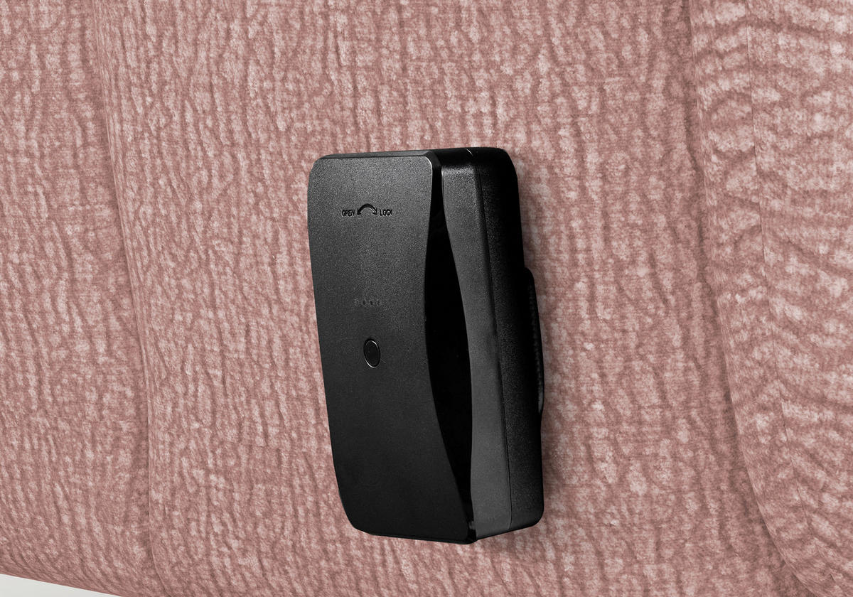 RELAXSESSEL TV VARIO COMFORT E M2 Chenille Kopfteilverstellung, Rücken echt    - Silberfarben/Altrosa, Basics, Textil/Metall (70/126/85cm) - Sit & More