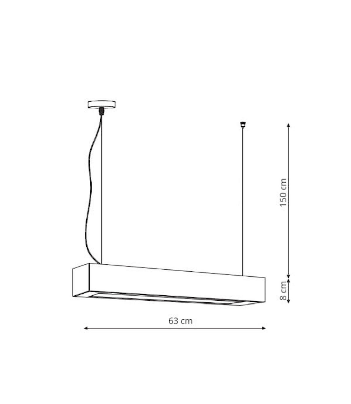 HÄNGELEUCHTE Ibros 150/63/5.5 cm  - Schwarz, Design, Metall (150/63/5.5cm)