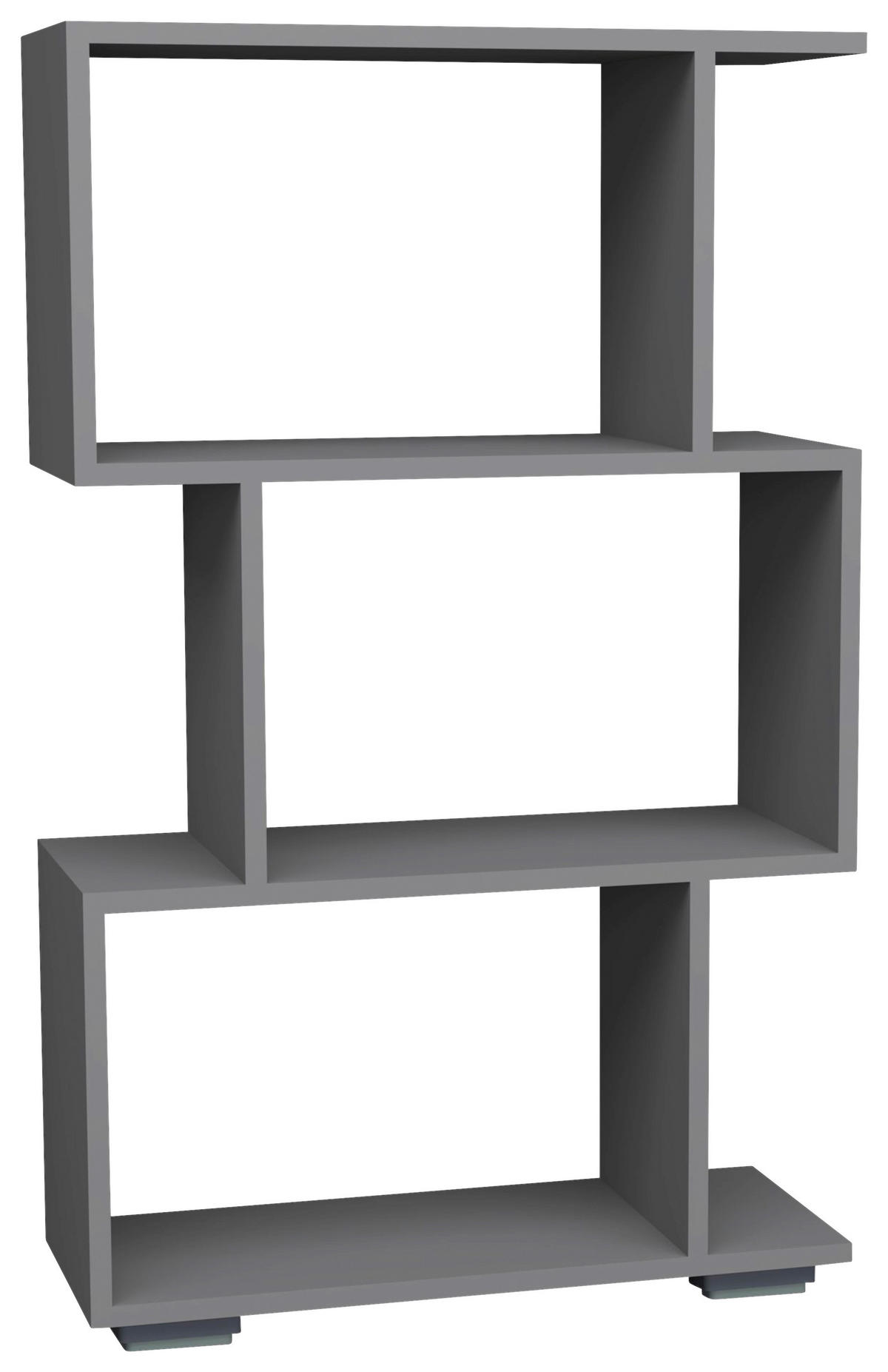REGAL  60/97/24 cm Anthrazit  - Anthrazit/Silberfarben, Design, Holzwerkstoff/Kunststoff (60/97/24cm) - MID.YOU