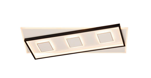 LED-DECKENLEUCHTE 70/30/6 cm - Schwarz/Weiß, LIFESTYLE, Kunststoff/Metall (70/30/6cm) - Novel