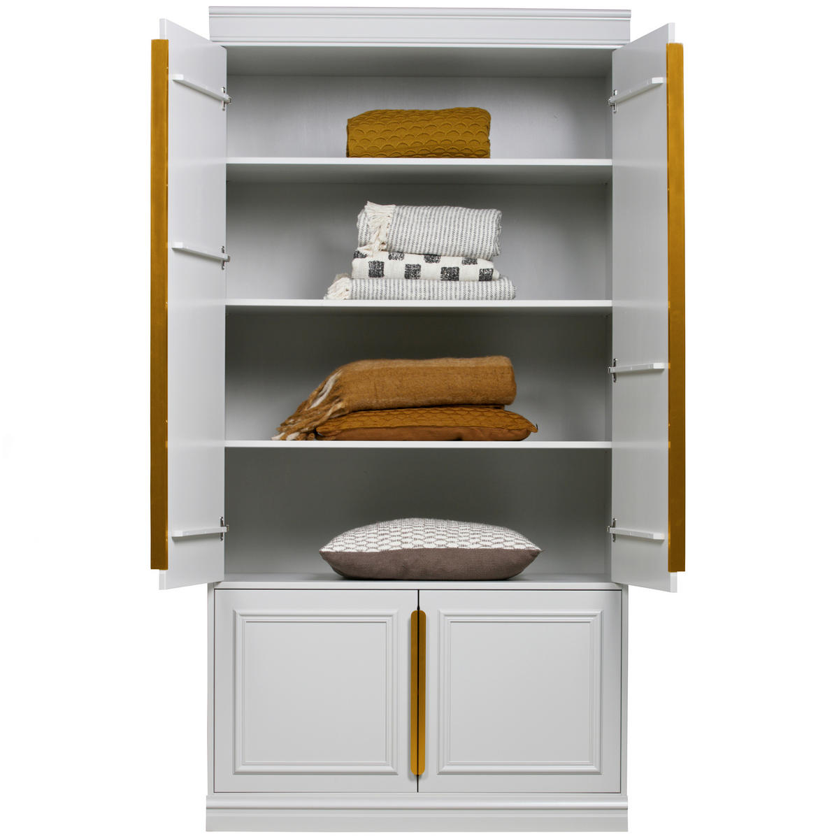 GARDEROBENSCHRANK Organize  in 110/215/62 cm  - Roségold/Hellgrau, Design, Holz/Holzwerkstoff (110/215/62cm) - Livetastic