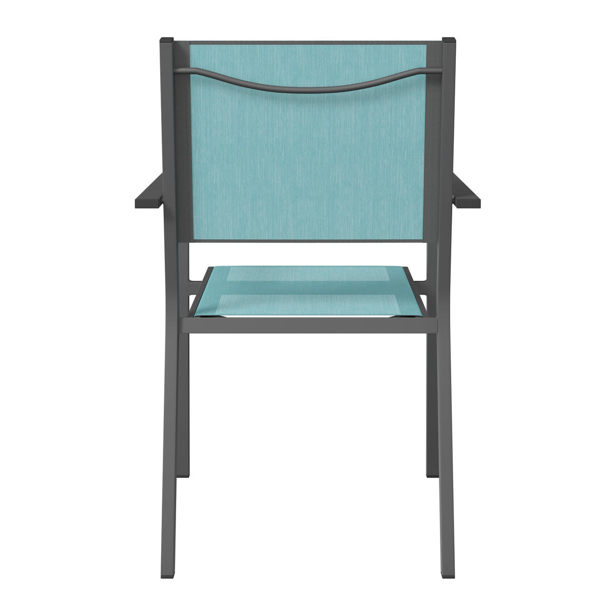 STAPELSESSEL Aluminium Anthrazit, Blau  - Blau/Anthrazit, Design, Textil/Metall (57/88/58cm) - Ambia Garden