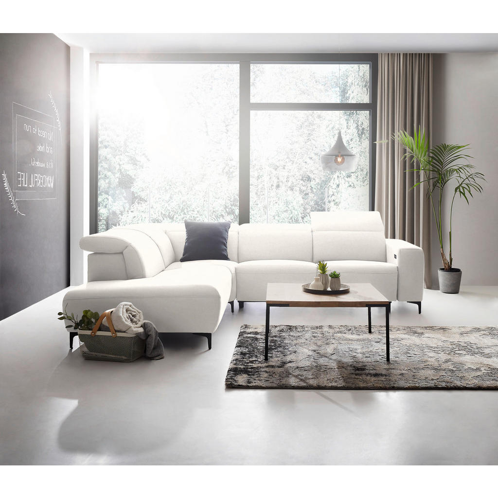 Thumbnail - Pure Home Lifestyle Ecksofa, Beige, Textil, Uni, 4-Sitzer, Ottomane links, L-Form, 290x238 cm, Blauer Engel, Goldenes M,...