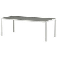GARTENTISCH 205/90/75 cm Metall rechteckig  - Weiß/Grau, KONVENTIONELL, Metall (205/90/75cm) - Gardenson