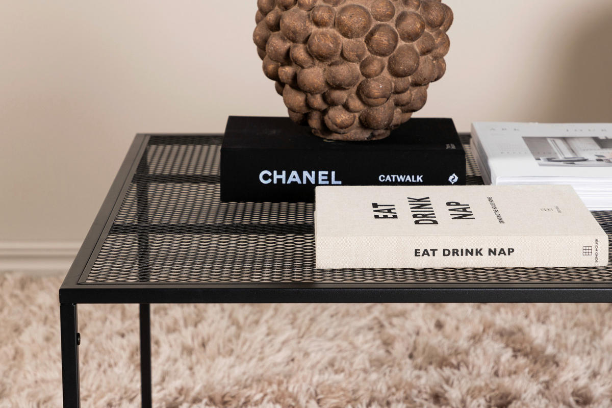 SOFFBORD i metall 80/80/45 cm  - svart, Design, metall (80/80/45cm) - Livetastic