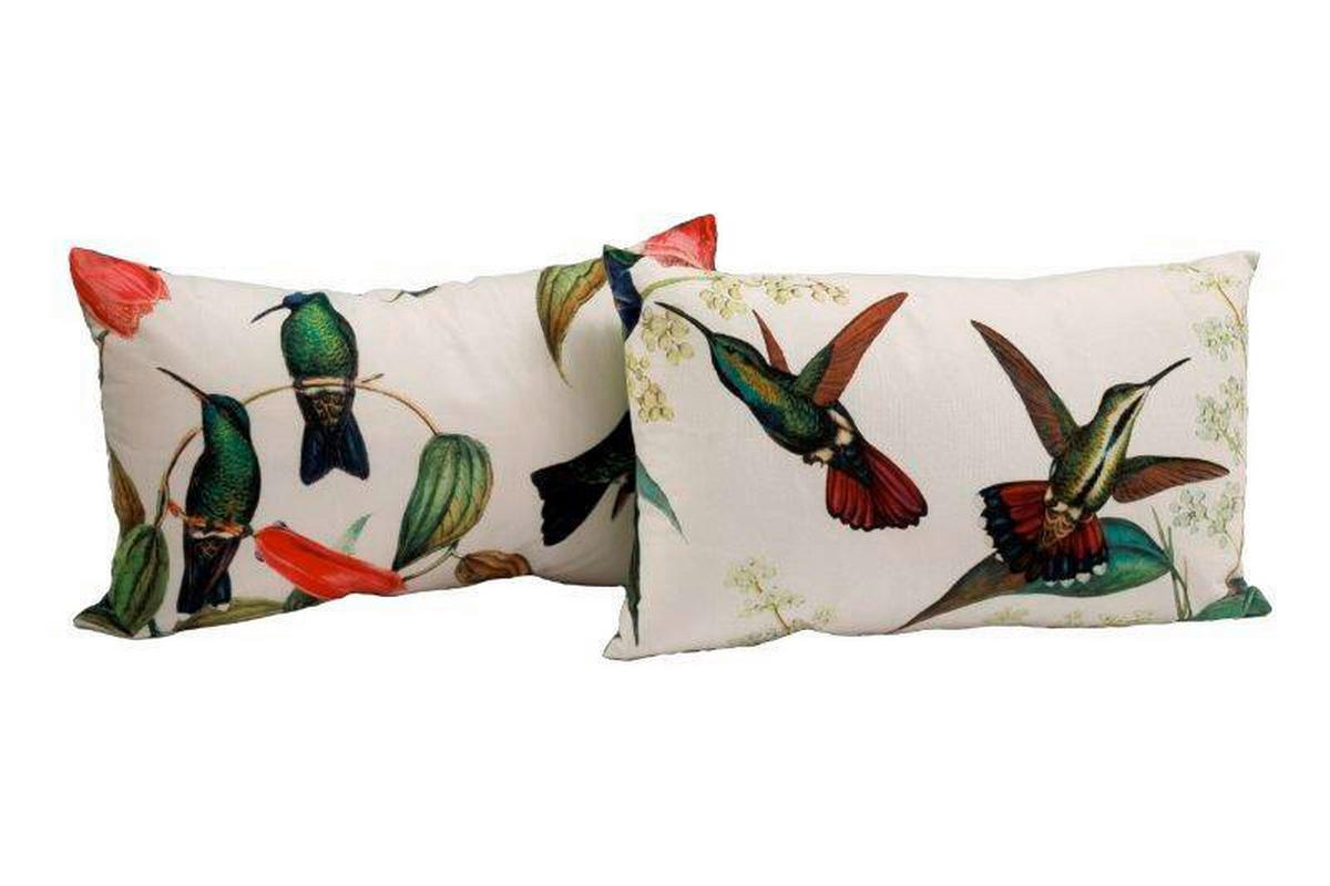 PERNĂ CANAPEA  - albastru/cafeniu, Basics, textil (50/30/10cm)