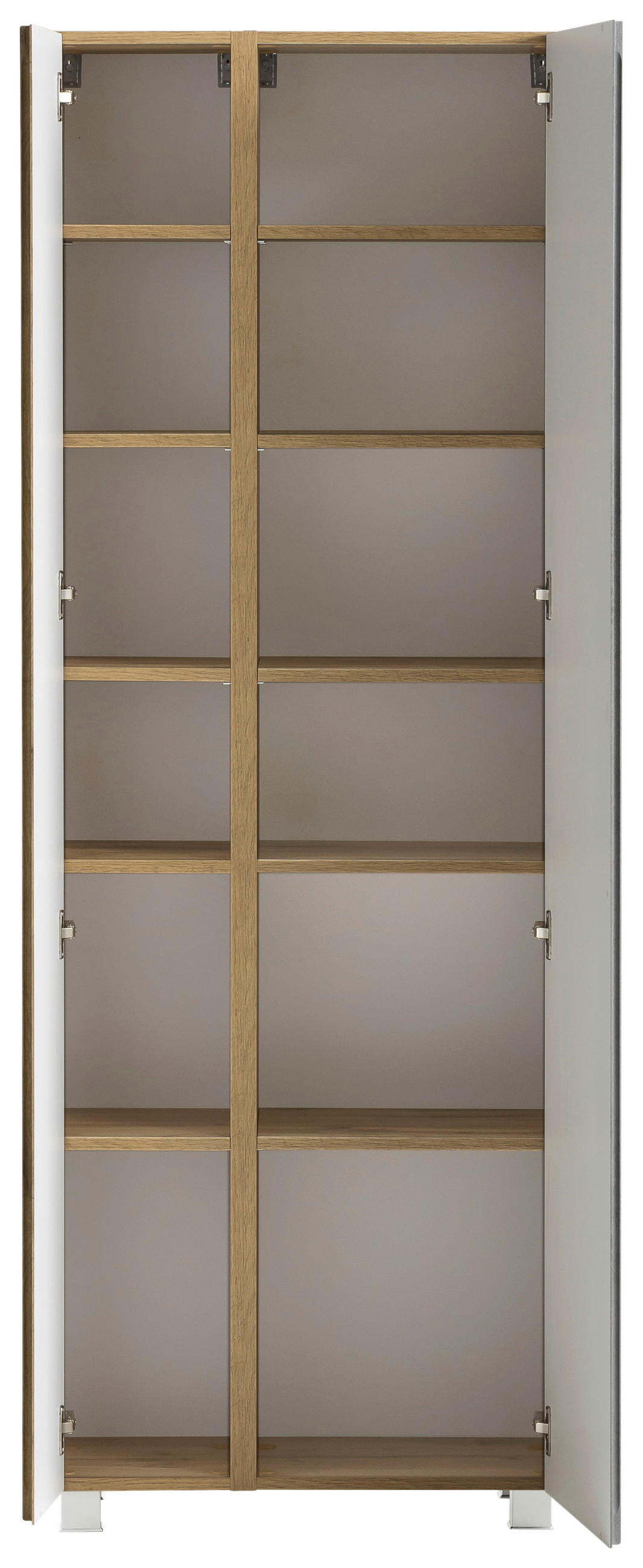 HÖGSKÅP  - ek Wotan/ljusgrå, Modern, trämaterial (65/180/35cm) - Held