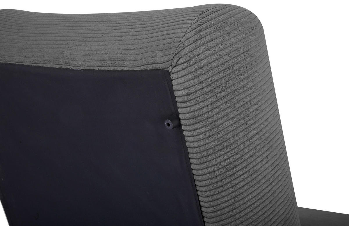 SCHLAFSESSEL in Cord Dunkelgrau  - Dunkelgrau, Design, Textil (81/88/160cm) - Livetastic