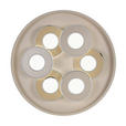LED-DECKENLEUCHTE Ilok 50/5 cm  - Sandfarben/Chromfarben, Design, Kunststoff/Metall (50/5cm) - Novel