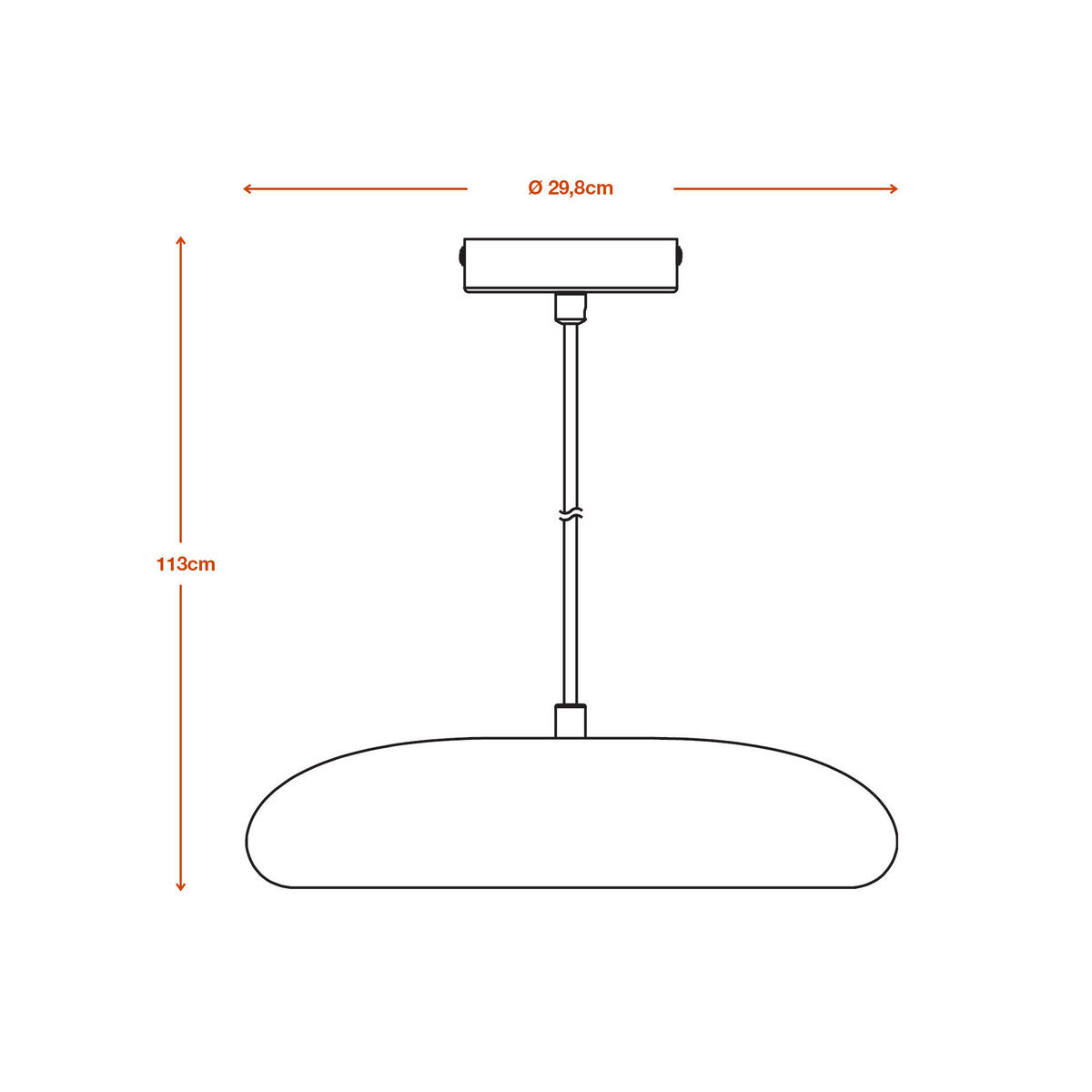 PENDELLEUCHTE 29,8/113 cm  - Weiß, Design, Stein/Metall (29,8/113cm) - Ledvance