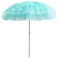 SONNENSCHIRM 200 cm Türkis  - Türkis/Alufarben, Design, Textil/Metall (200/200cm) - Jan Kurtz