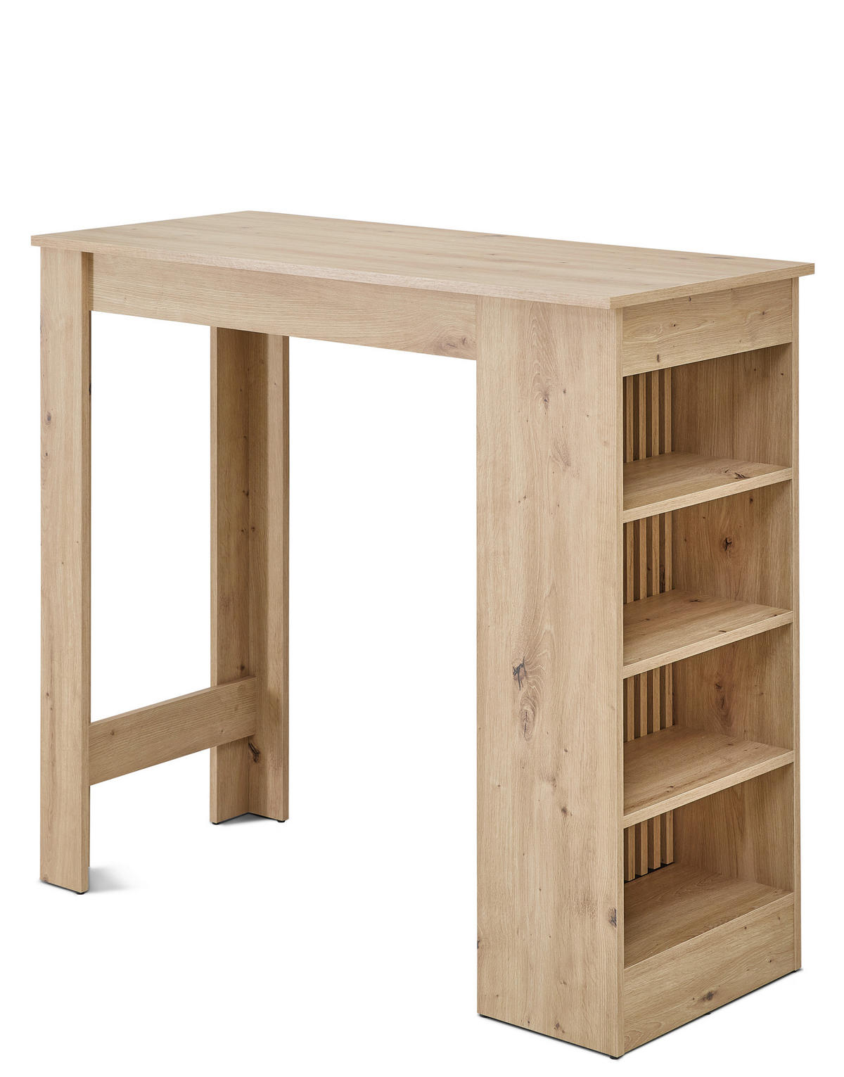 BARTISCH rechteckig Schwarz, Eiche Artisan  - Schwarz/Eiche Artisan, MODERN, Holzwerkstoff (115/50/103cm) - MID.YOU