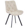STUHL  in Eisen Mikrofaser Metall, Textil  - Beige/Schwarz, Design, Textil/Metall (54/86/62.5cm) - Carryhome