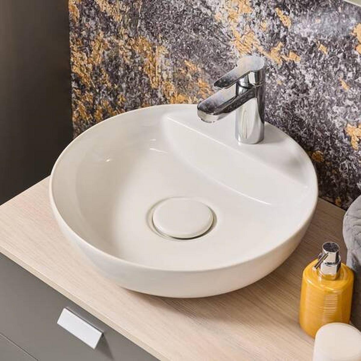 WASCHTISCHKOMBI 100 cm  - Eichefarben/Weiß Hochglanz, MODERN, Keramik/Holzwerkstoff (100cm) - Stylife