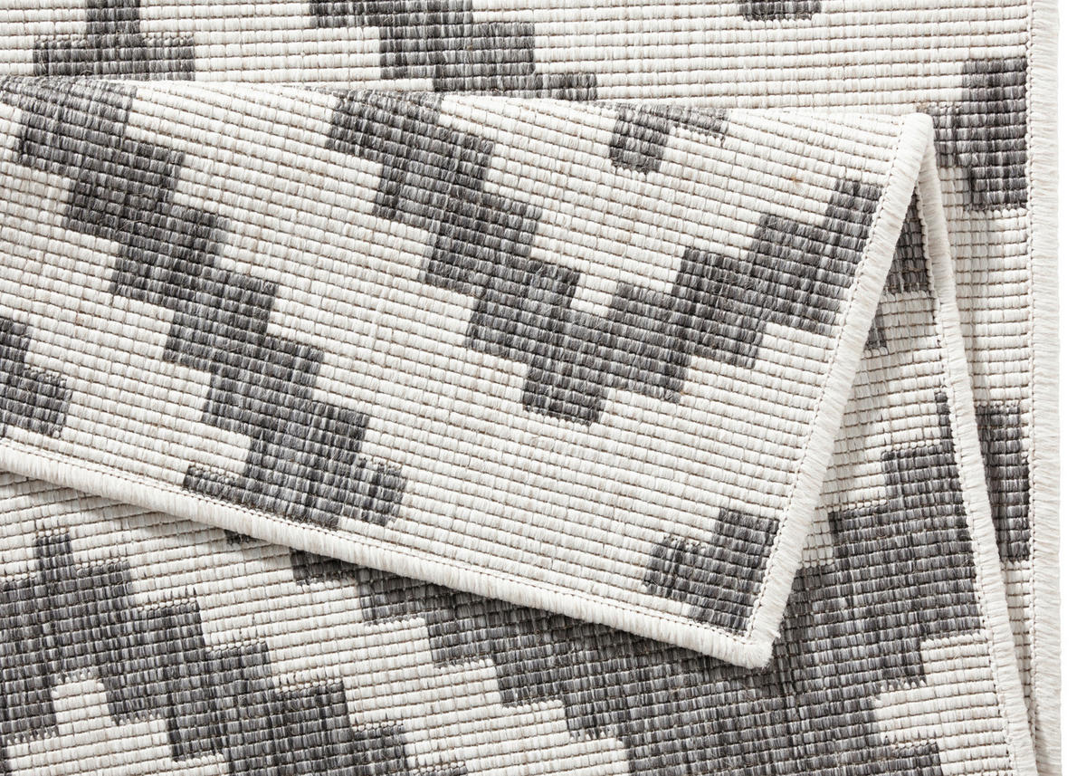 OUTDOORTEPPICH 80/250 cm Twin Grau, Creme  - Creme/Grau, Basics, Kunststoff (80/250cm) - Hanse Home