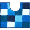 WC PREDLOŽKA, 49/60 cm - modrá/biela, Basics, textil/plast (49/60cm) - Grund