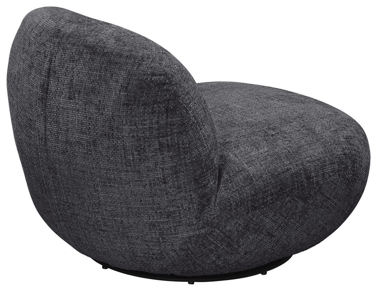SESSEL in Webstoff Anthrazit  - Anthrazit/Schwarz, MODERN, Textil/Metall (85/70/99cm) - MID.YOU