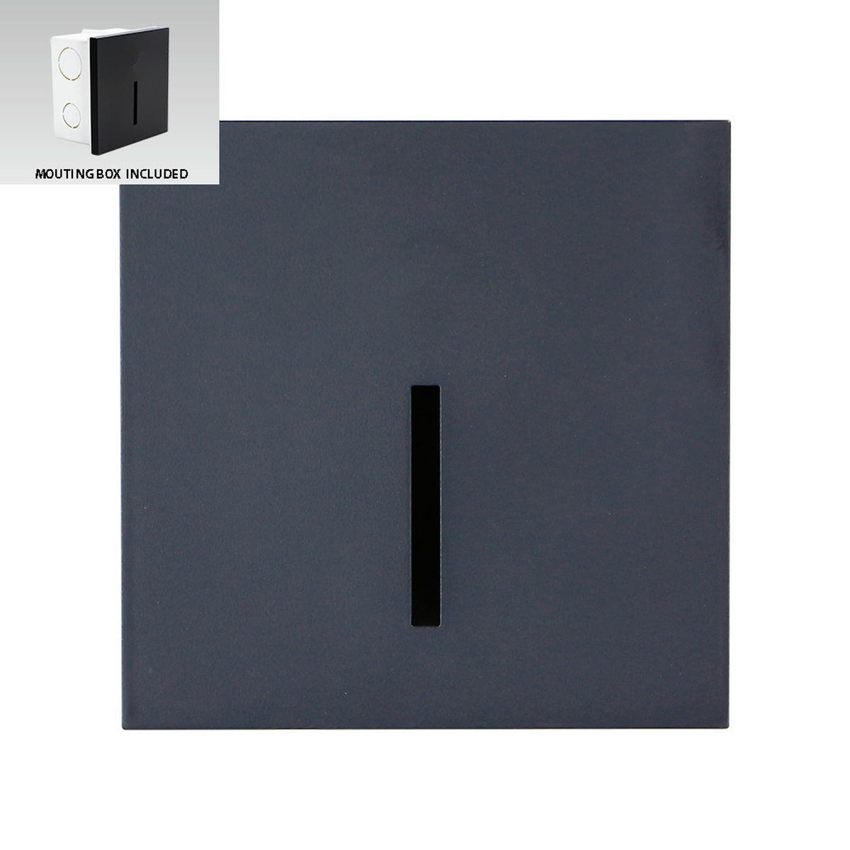 SPOTLÁMPA - fekete, Basics, műanyag (8.7/8.7/7cm)