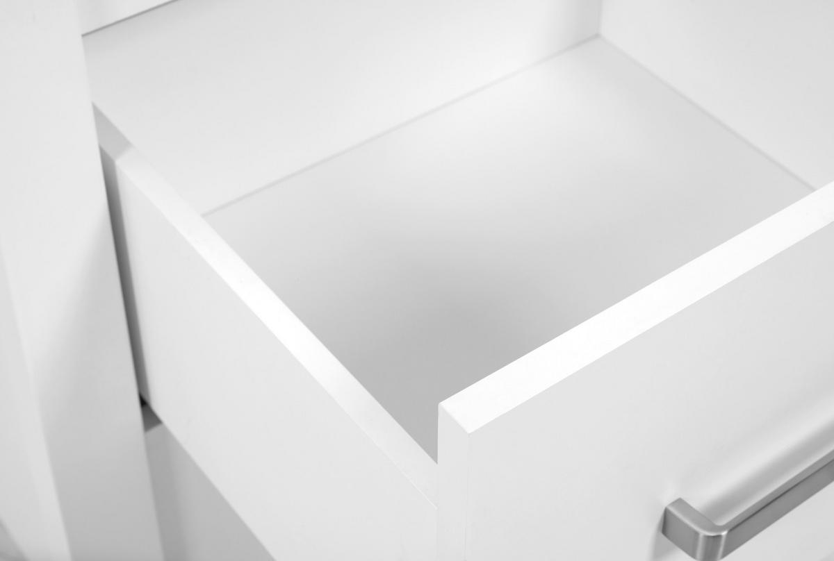 KOMODA   53/92/45 cm   bijela, hrast Artisan  - bijela/srebrne boje, Romantično / ladanjski, drvni materijal/metal (53/92/45cm)