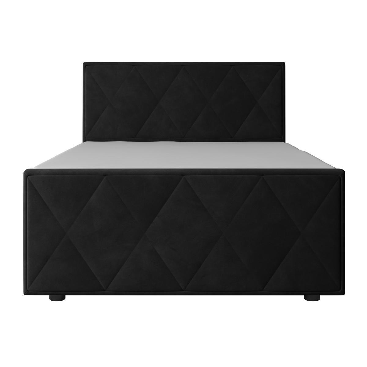 BOXSPRINGBETT 140/200 cm  in Schwarz  - Schwarz, MODERN, Holz/Kunststoff (140/200cm) - MID.YOU