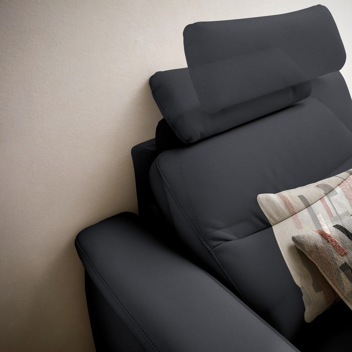 ECKSOFA  in Echtleder Dunkelblau  280/249 cm  - Anthrazit/Dunkelblau, Design, Leder/Metall (280/249cm) - Himolla Komfortklass