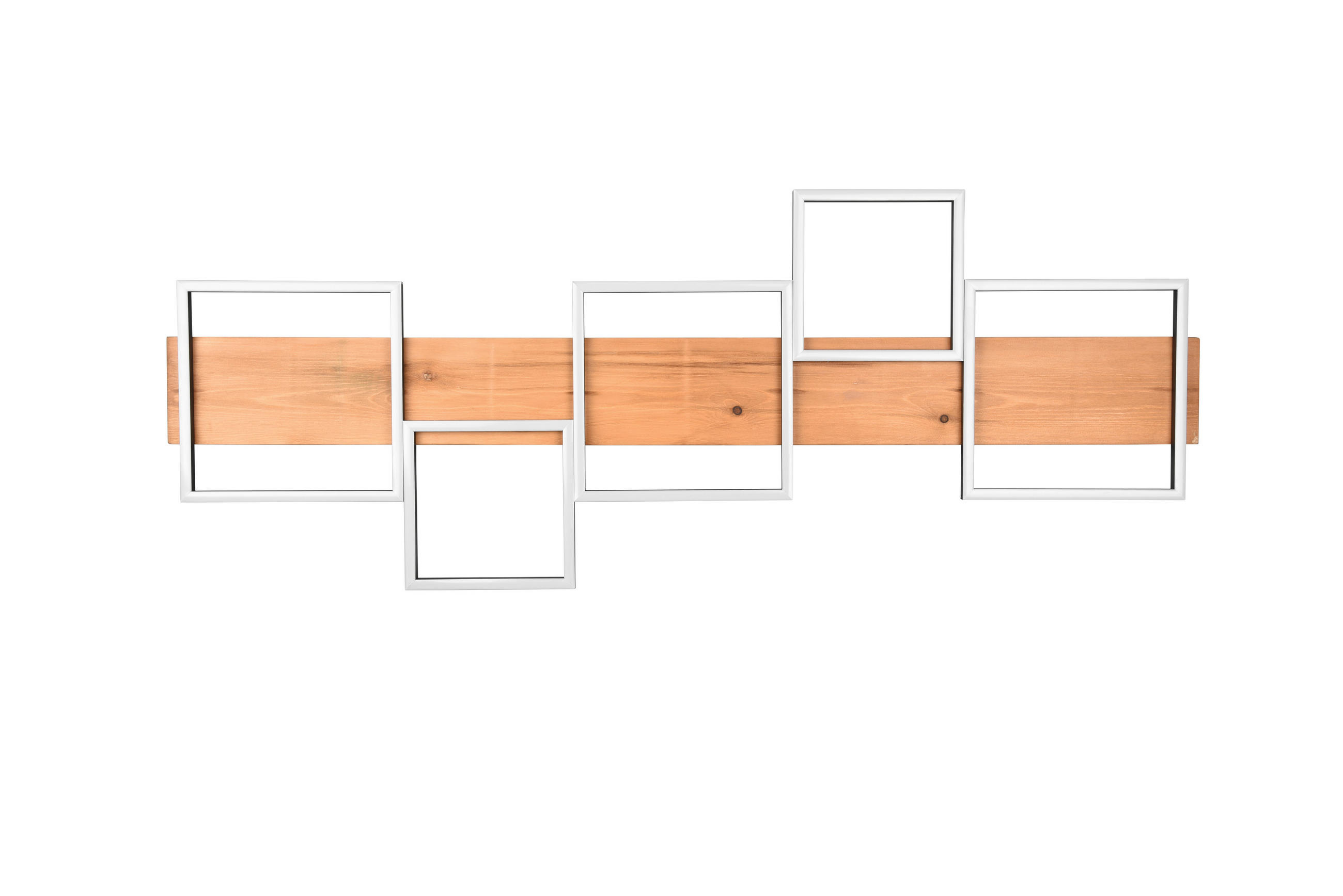 LED-DECKENLEUCHTE     - Schwarz/Braun, Natur, Holz/Metall (115/7,5/44,5cm) - Trio Leuchten