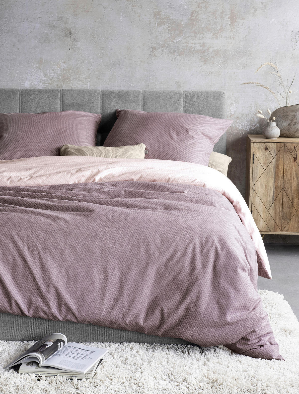 BETTWÄSCHE Biber 135/200 cm  - Rosa, KONVENTIONELL, Textil (135/200cm) - Irisette