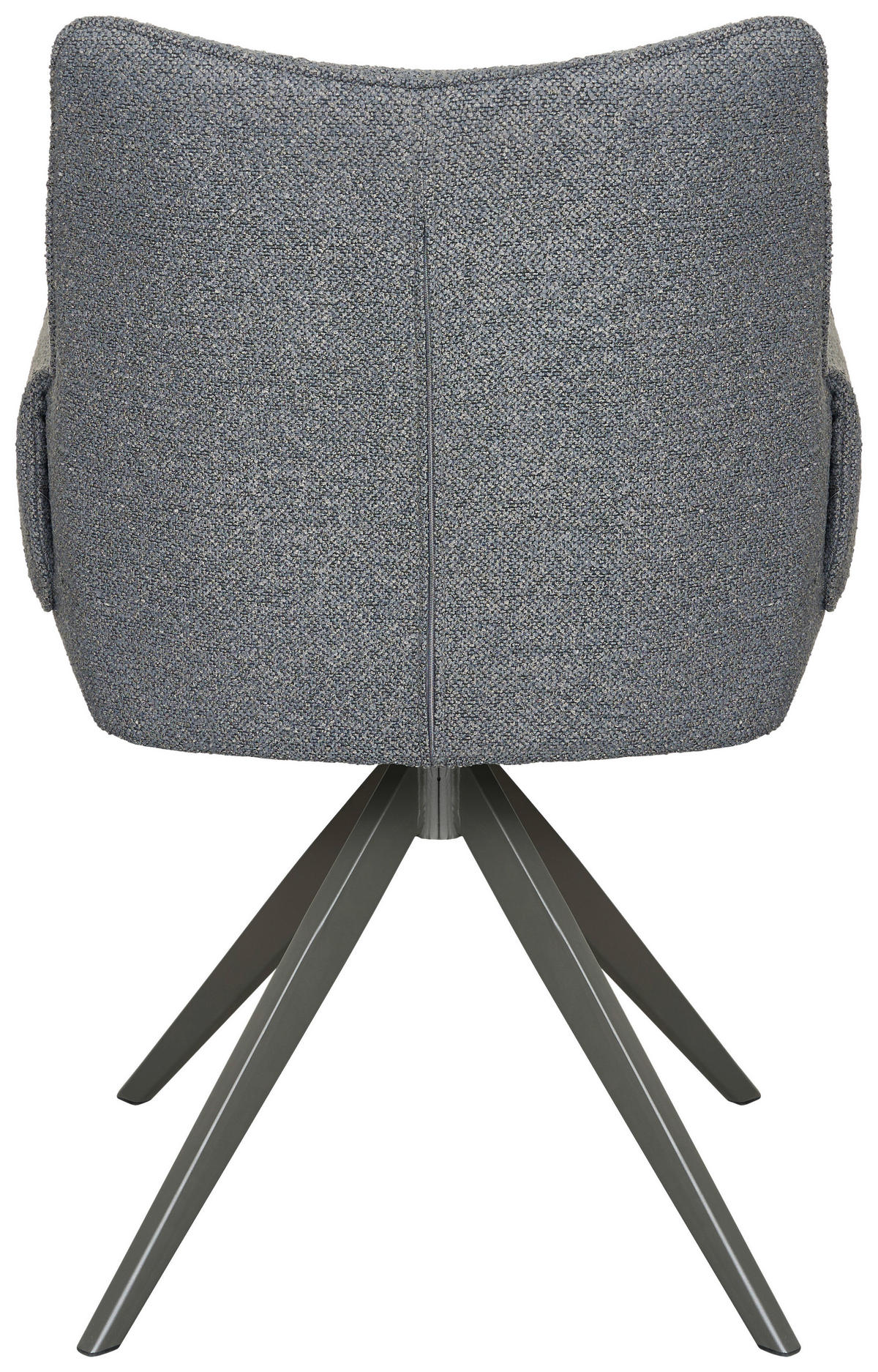ARMLEHNSTUHL  Sitzfläche 360° drehbar, inklusive Armlehnen Webstoff  Anthrazit  - Anthrazit, MODERN, Textil/Metall (64/86/65,5cm) - Livetastic