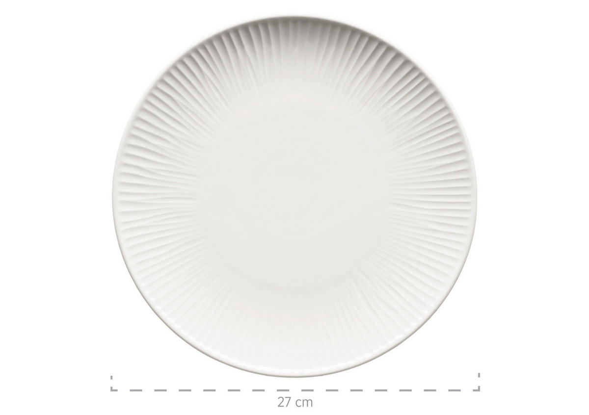 TAFELSERVICE Dalia 12-teilig  - Weiß, Basics, Keramik - Mäser