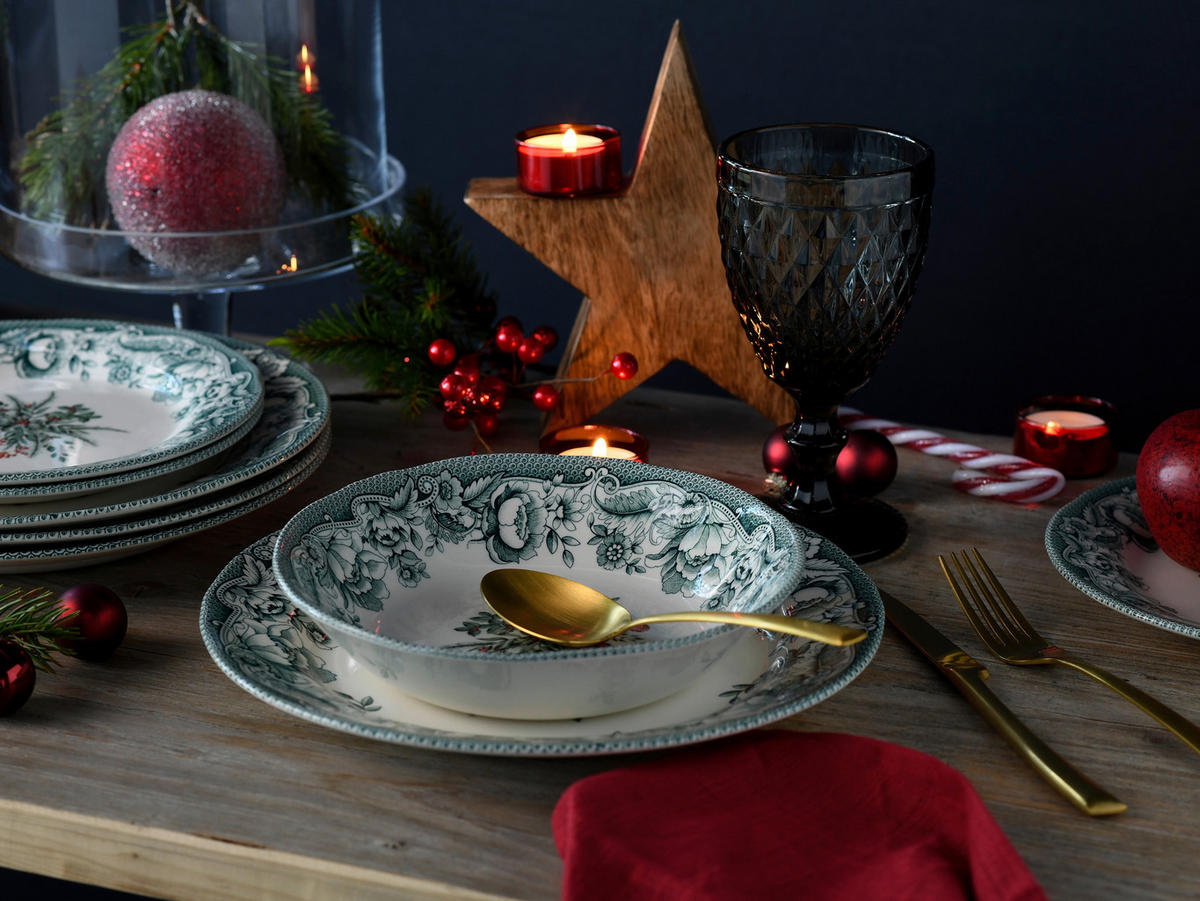 SERVIS Weihnachten 12 delar  - grön, Basics, keramik - Creatable