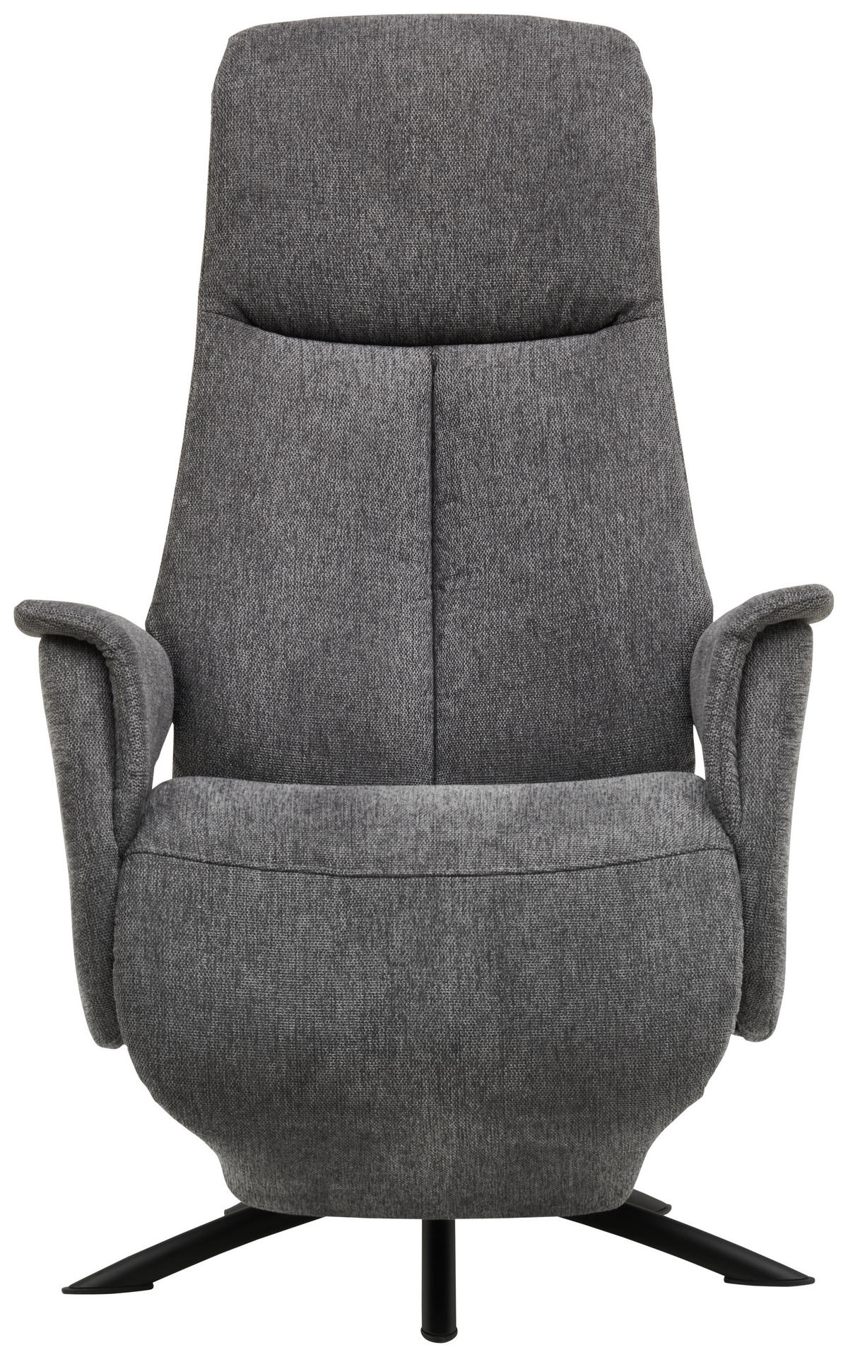 RELAXSESSEL in Textil Anthrazit  - Anthrazit/Schwarz, Design, Textil/Metall (73/108/86cm) - Welnova