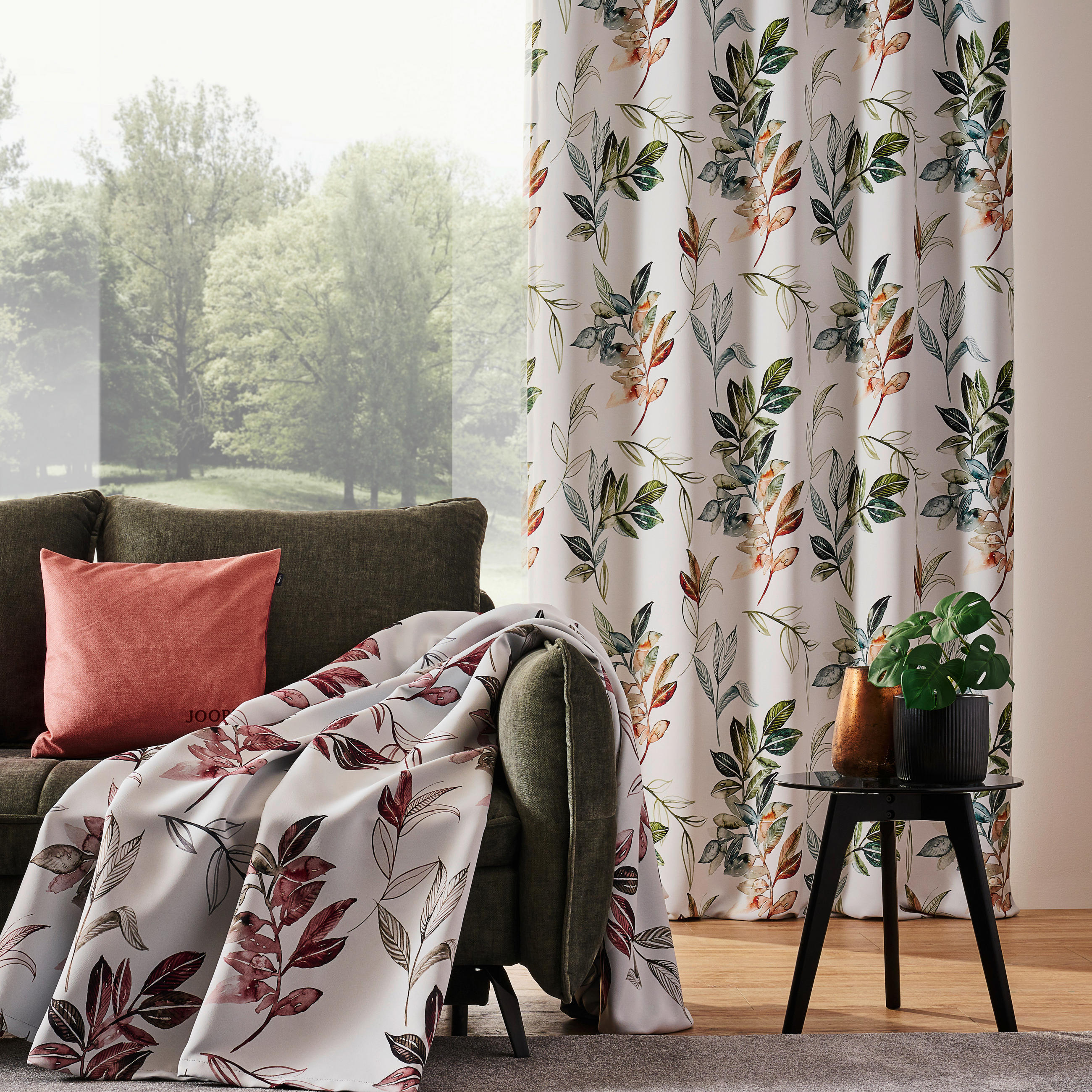 VORHANGSTOFF per lfm Verdunkelung  - Türkis/Grau, Basics, Textil (150cm) - Esposa
