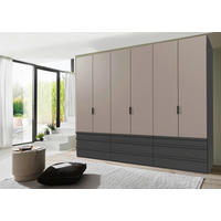 FALTTÜRENSCHRANK  in Grau, Sahara, Graphitfarben  - Schwarz/Graphitfarben, Design, Holzwerkstoff (300/236/58cm) - Boxxx