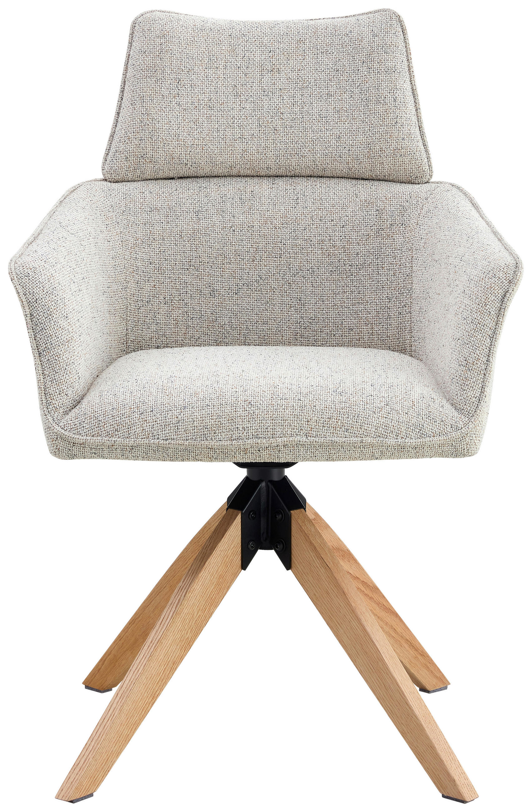 Thumbnail - Livetastic Armlehnstuhl, Beige, Holz, Metall, Textil, Eiche, Pappel, massiv, Sperrholz, Flachrohr, 60x94x67 cm, Sitzfläc...