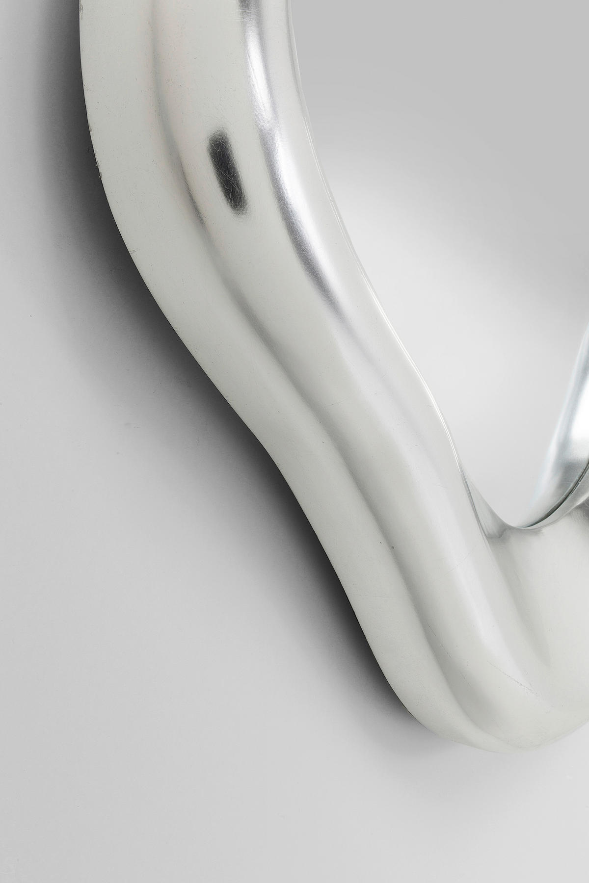 WANDSPIEGEL 77,5/114,5/8,5 cm    in wellenförmig  - Silberfarben, Design, Glas/Holzwerkstoff (77,5/114,5/8,5cm)