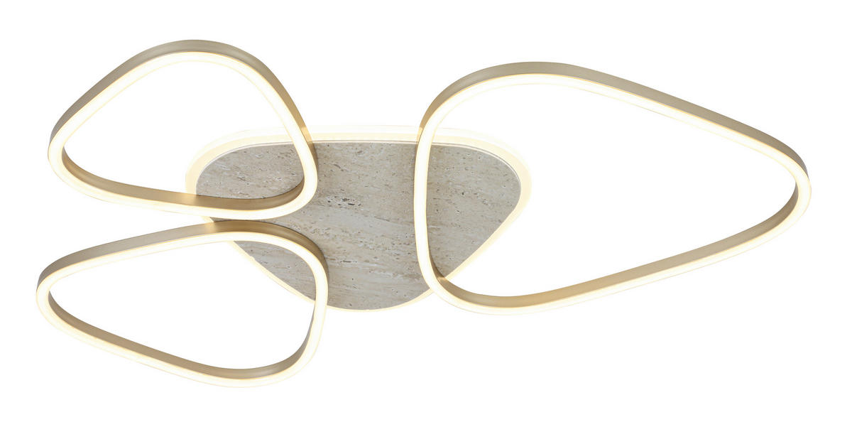 DECKENLEUCHTE    75/50/5 cm  - Champagner, Trend, Kunststoff/Metall (75/50/5cm) - Collett's Monde