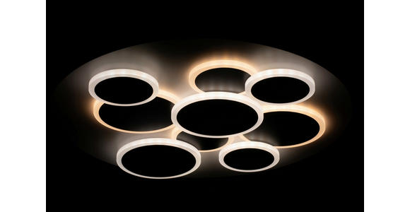 LED-DECKENLEUCHTE 46,8/6 cm - Schwarz/Weiß, Trend, Kunststoff/Metall (46,8/6cm) - Novel