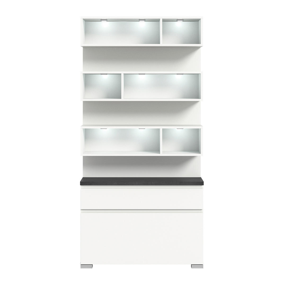 SCHUHSCHRANK  in 95/194/27 cm  - Silberfarben/Weiß, MODERN (95/194/27cm)