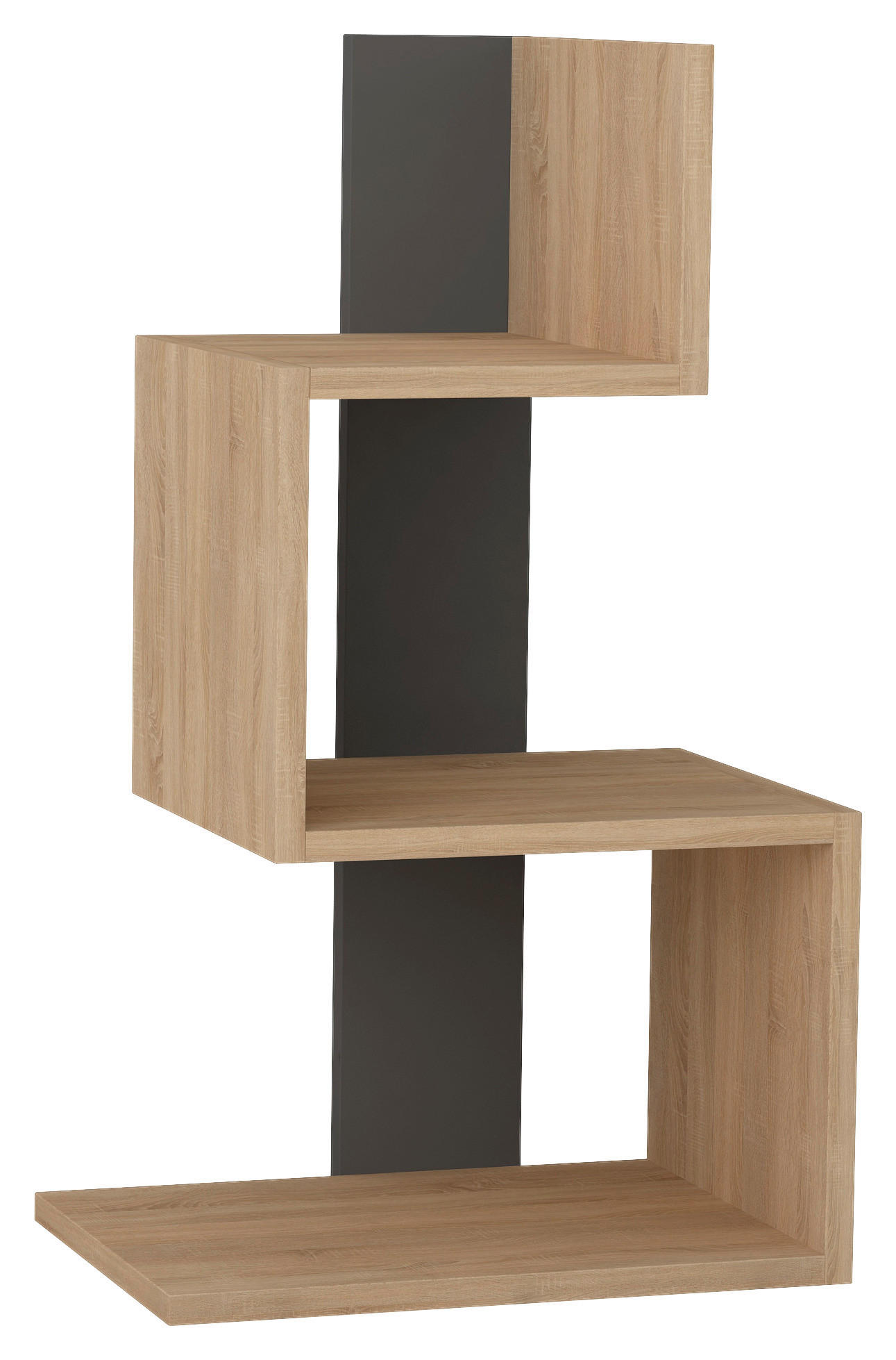 Livetastic Beistelltisch Eiche, Anthrazit 42x72x30 cm