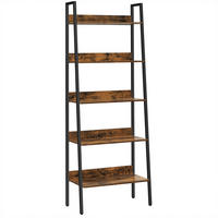REGÁL, hnědá, černá, uhlíková ocel, 60/170/30 cm - černá/hnědá, Trend, kov/kompozitní dřevo (60/170/30cm) - Boxxx