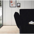 ECKSOFA  in Flachgewebe Schwarz  176-217/279-327 cm  - Schwarz, Design, Textil/Metall (176-217/279-327cm) - Dieter Knoll
